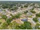 Expansive aerial view showcasing a vibrant neighborhood with well-maintained homes and mature trees at 3234 Morven Dr, Spring Hill, FL 34609