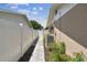 Side yard featuring a well-maintained walkway and landscaping at 11746 93Rd Ave, Seminole, FL 33772