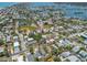 Stunning aerial view of a charming neighborhood with a baseball field and waterfront properties at 123 14Th Ave, Indian Rocks Beach, FL 33785