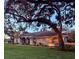 Well-maintained single-story home with a lush front lawn and mature trees providing shade at 13133 Roseanna Dr, Spring Hill, FL 34609
