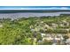 Attractive aerial shot of homes near a lake, backing onto lush green space in a lovely neighborhood at 2973 Spring Oak Ct, Palm Harbor, FL 34684
