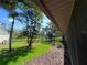 Picturesque backyard with lush lawn, mature trees, and a serene setting at 30 Tads Trl, Oldsmar, FL 34677