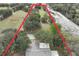 Aerial image of the property boundries and layout at 3705 Bruton, Plant City, FL 33565