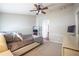 Inviting bedroom with a soft, neutral palette, natural light, and contemporary furnishings for a restful atmosphere at 4314 La Mora Ct, Tampa, FL 33611