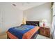 This bedroom is decorated with a Florida Gators-themed bed set at 4612 35Th E Ave, Palmetto, FL 34221
