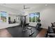 Bright home gym featuring lots of natural light and plenty of weight training equipment at 5110 W Longfellow Ave, Tampa, FL 33629