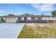 Charming single-story home with an attached garage, driveway, and an American flag displayed out front at 5250 Brody Blvd, Wimauma, FL 33598