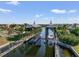 View of boat lifts on a canal offering convenient water access for residents in a waterfront community at 610 Winterside Dr, Apollo Beach, FL 33572