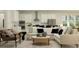 Spacious living room showcasing a modern design, natural light, and a seamless flow to the kitchen at 7541 E 116Th St, Palmetto, FL 34221