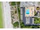 Birds eye view of the pool and beach at 7600 Bayshore Dr # 1201A, Treasure Island, FL 33706