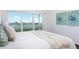 Bright bedroom with a water view and plush bedding, great for rest and relaxation at 9000 Commodore Dr # 606, Seminole, FL 33776