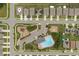 Aerial view showcases neighborhood amenities: pool, playground, basketball court, and well-maintained homes at 10233 Opaline Sky Pl, Riverview, FL 33578