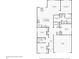 Floor plan illustrating the layout of a home including the living spaces, bedrooms, and garage at 10233 Opaline Sky Pl, Riverview, FL 33578