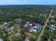 Expansive aerial view of home with a private pool, mature landscaping, and neighboring properties at 10875 131St St, Largo, FL 33774