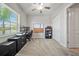 Bedroom featuring a ceiling fan and workspace, great for students or remote workers at 11522 Sunburst Marble Rd, Riverview, FL 33579