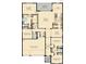 Detailed floor plan showcasing the layout of the home including the kitchen, bedrooms, and garage at 11522 Sunburst Marble Rd, Riverview, FL 33579
