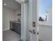 Modern wet bar with stylish cabinets and sleek marble countertop offers a convenient space for entertaining guests at 1330 W Gray St # 1, Tampa, FL 33606