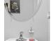 Close up of pedestal sink and faucet in half-bathroom at 13686 Whiskey Daisy Dr, Dade City, FL 33525