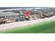 Aerial view of beachfront condos on the Gulf of Mexico with white sand beaches at 17710 Gulf Blvd # 304, Redington Shores, FL 33708