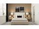 Modern bedroom with natural light, stylish lamps, and cozy decorative pillows at 18154 Serene Lake Loop, Lutz, FL 33548