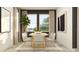 Inviting dining room with natural light, neutral tones, and a modern table setting, perfect for gatherings at 18154 Serene Lake Loop, Lutz, FL 33548