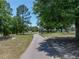 Long driveway leading to a charming home, surrounded by mature trees and lush green lawns at 18577 Clay Hill Rd, Dade City, FL 33523