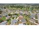 Picturesque aerial view of neighborhood with beautiful landscaping, pools, and well-maintained homes at 202 Grayson Ct, Sun City Center, FL 33573