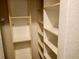 Walk-in closet features custom built-in shelving at 21103 Patio View Ct # 3302, Lutz, FL 33558