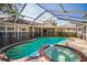 Stunning in-ground pool with attached spa, screened enclosure, and ample deck space at 2507 Dewberry St, Valrico, FL 33596