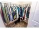 This walk-in closet features ample shelving and hanging space for clothes and shoes, maximizing storage efficiency at 2826 Martha Ln, Land O Lakes, FL 34639