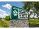 Welcome sign to Land O' Lakes Recreation Complex with pool schedule at 2826 Martha Ln, Land O Lakes, FL 34639
