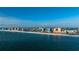 Wide aerial shot showcasing the beach's prime location near the ocean at 301 S Gulfview Blvd # 301, Clearwater Beach, FL 33767