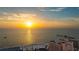 Beautiful sunset view of the beach and ocean from a high-rise condo at 301 S Gulfview Blvd # 301, Clearwater Beach, FL 33767