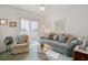 Cozy living room with sliding glass doors leading to a balcony at 320 Island Way # 205, Clearwater Beach, FL 33767