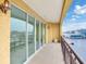 Spacious balcony with sliding glass doors and a view of the city and waterfront at 345 Bayshore Blvd # 1813, Tampa, FL 33606