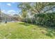 Lush backyard with a pool and screened enclosure at 4320 Auston Way, Palm Harbor, FL 34685