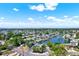 Beautiful aerial view overlooking the waterfront community with lush landscapes at 5008 Stolls Ave, Tampa, FL 33615