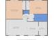 Detailed floor plan showing layout of living room, bedrooms, kitchen, bath, and dining area at 6100 Gulfport S Blvd # 114, Gulfport, FL 33707