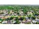 Scenic aerial view showcasing a quiet residential neighborhood with mature trees and backyard pools at 8315 W Elm St, Tampa, FL 33615