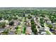 Wide aerial shot of a residential neighborhood featuring lush greenery and well-maintained homes at 8315 W Elm St, Tampa, FL 33615