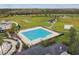 Large swimming pool with lap lanes, surrounded by a fence and ample lounging space at 8413 Swiss Chard Cir, Land O Lakes, FL 34637