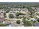 Overhead view of a peaceful community with spacious lots, mature trees, and well-spaced houses at 8521 Caitlin Ct, Hudson, FL 34667
