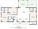 Floor plan of the home layout, including room dimensions at 9266 Century Dr, Spring Hill, FL 34606