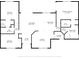 Detailed floor plan showcasing the layout of the home including bedrooms, living spaces, and bathrooms at 970 Ridgewood Ter, Tarpon Springs, FL 34689