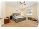 Bedroom featuring a ceiling fan, a window, and space for various furniture at 13803 Chalk Hill Pl, Riverview, FL 33579