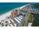 Beautiful aerial view of beachfront condos, parking, and access to the white sands of the Gulf coast at 17920 Gulf Blvd # 1806, Redington Shores, FL 33708