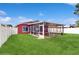 Green backyard featuring a screened-in porch with a well-maintained lawn at 19635 Bellehurst Loop, Land O Lakes, FL 34638