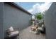 Cozy courtyard with outdoor seating area at 212 Villa Luna Ln, Lutz, FL 33549