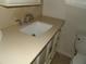 Bathroom sink with quartz countertop and stylish fixtures, enhancing functionality and design at 31 Freshwater Dr, Palm Harbor, FL 34684
