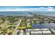 Aerial view of the property in a gated community with waterfront access at 3138 Nautical S Pl, St Petersburg, FL 33712